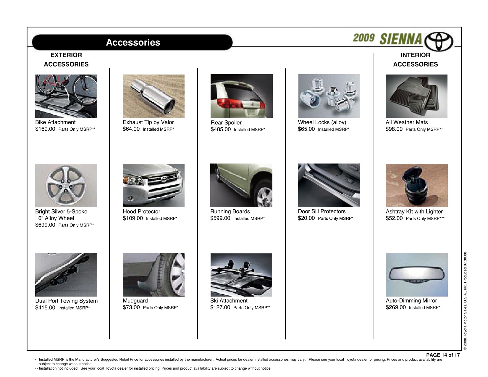 2009 Toyota Sienna Brochure Page 10